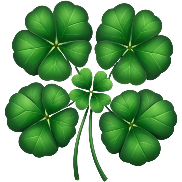 Trebol de 5 hojas de black clover oscuro  emoji