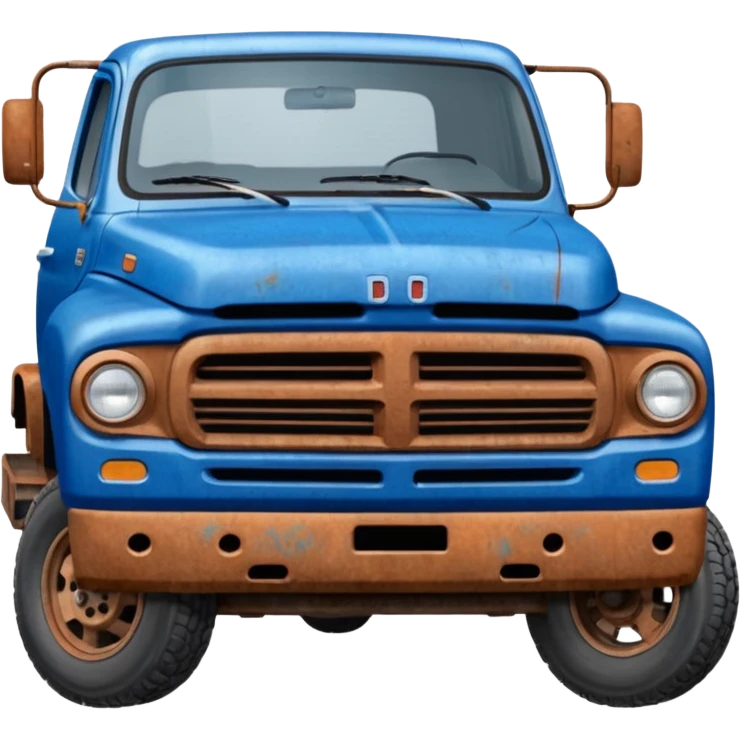 2002 dodge truck two wheels on the back blue emoji