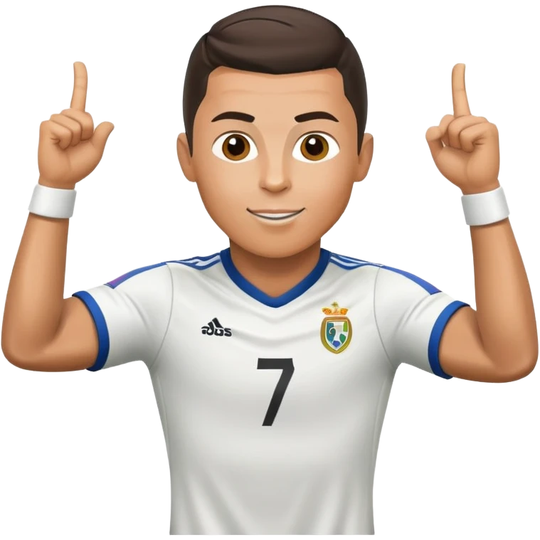 Cristiano Ronaldo celebrating a goal emoji