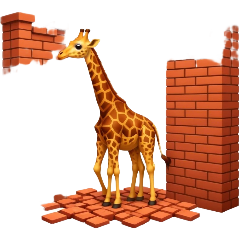 giraffe shitting bricks emoji
