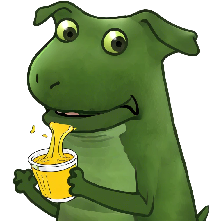 Dog eating pee emoji