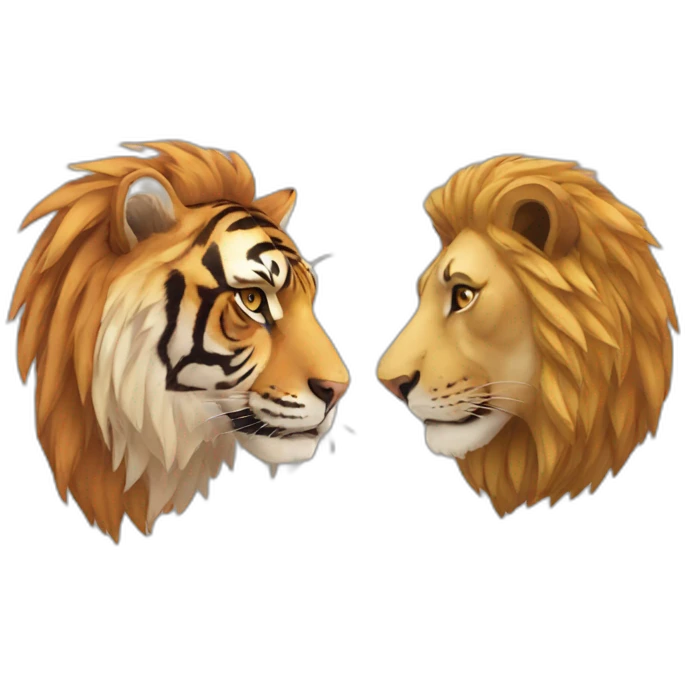 Tiger and Lion emoji