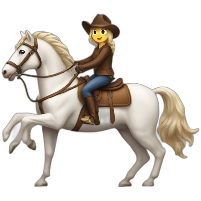 Cat riding a horse emoji