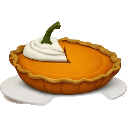 A pumpkin with a pie on it  emoji