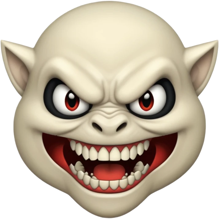 Evil face emoji