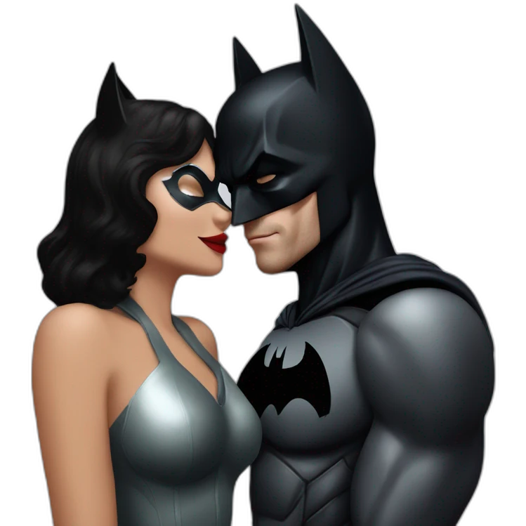 catwoman who kiss batman emoji
