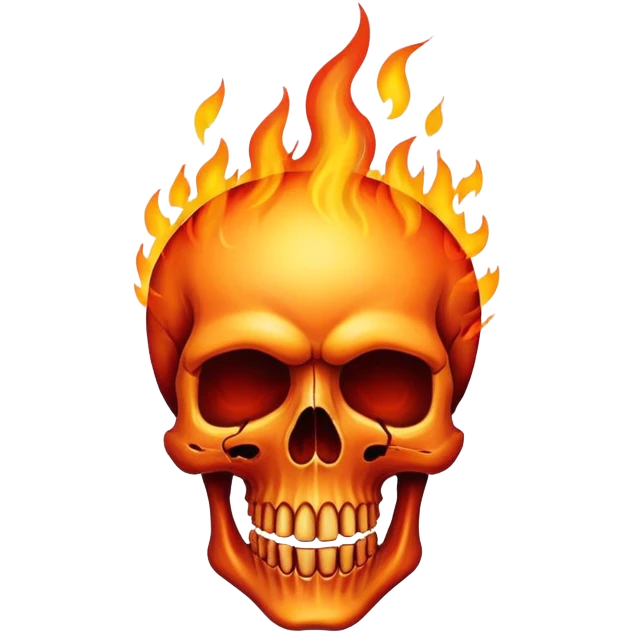 Flaming skull emoji