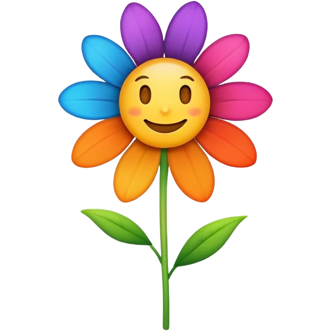 flower smiling emoji