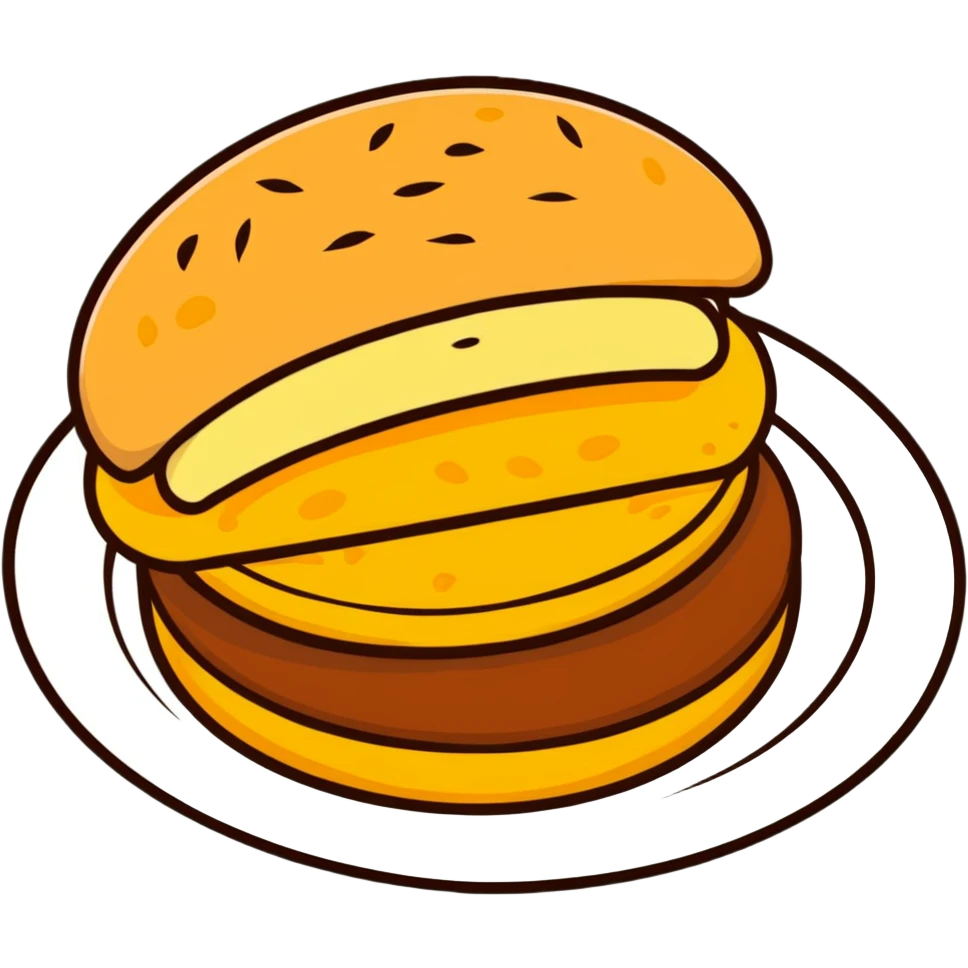 Traditional Colombian arepa with cheese, corn cake emoji