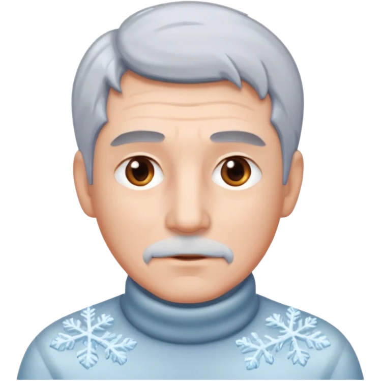 Frost in man hair emoji