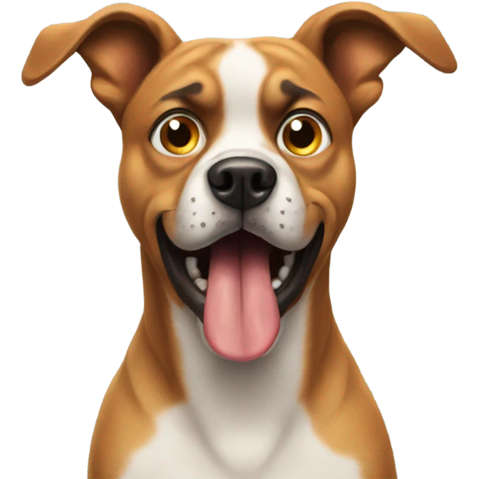 A dog getting mad waiting emoji