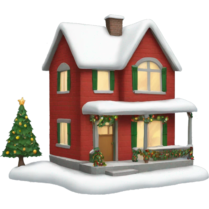 christmas house emoji