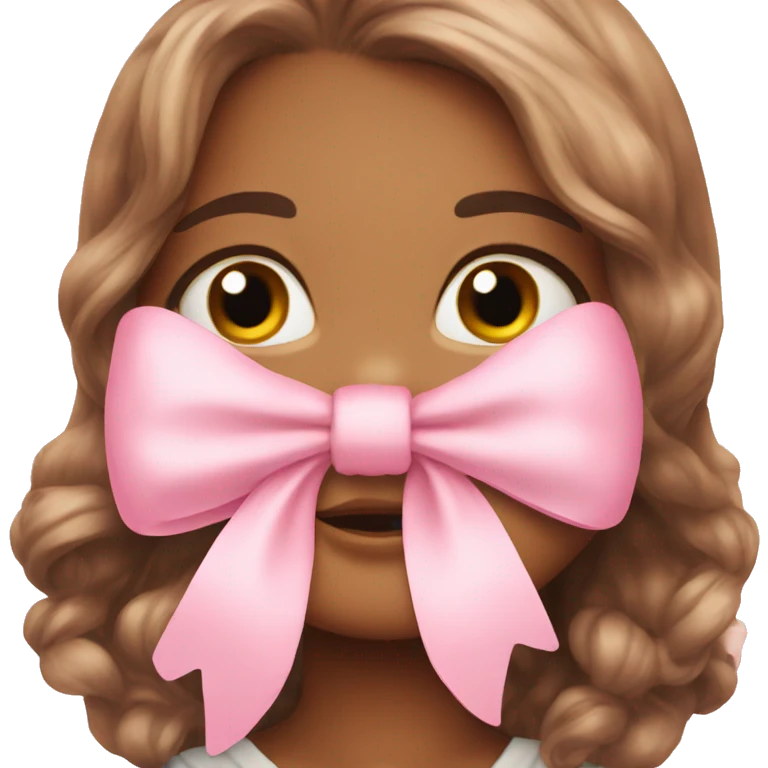 Baby pink bow emoji