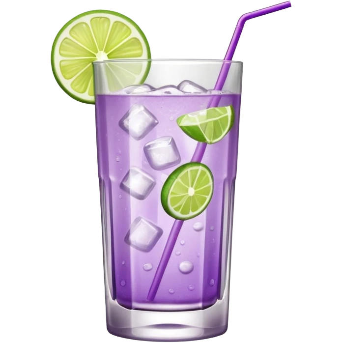 Cocktail light purple with high glass emoji
