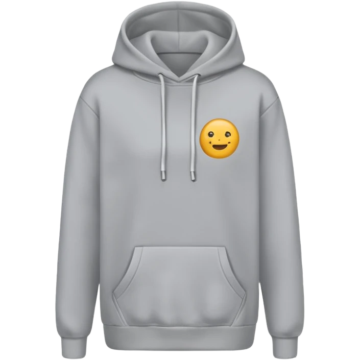 comfy grey minimalistic hoodie without logo emoji
