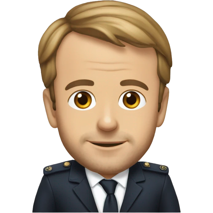 Emmanuel Macron qui fait le chien emoji