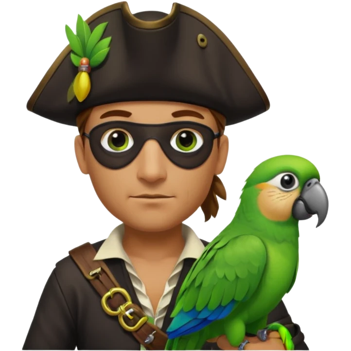 pirate and parrot emoji
