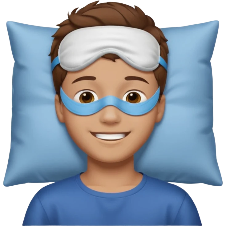 boy with a sleeping mask above head
 emoji