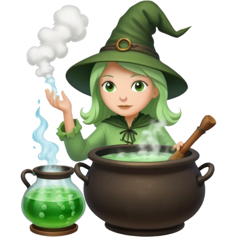 green witch cooking potion emoji