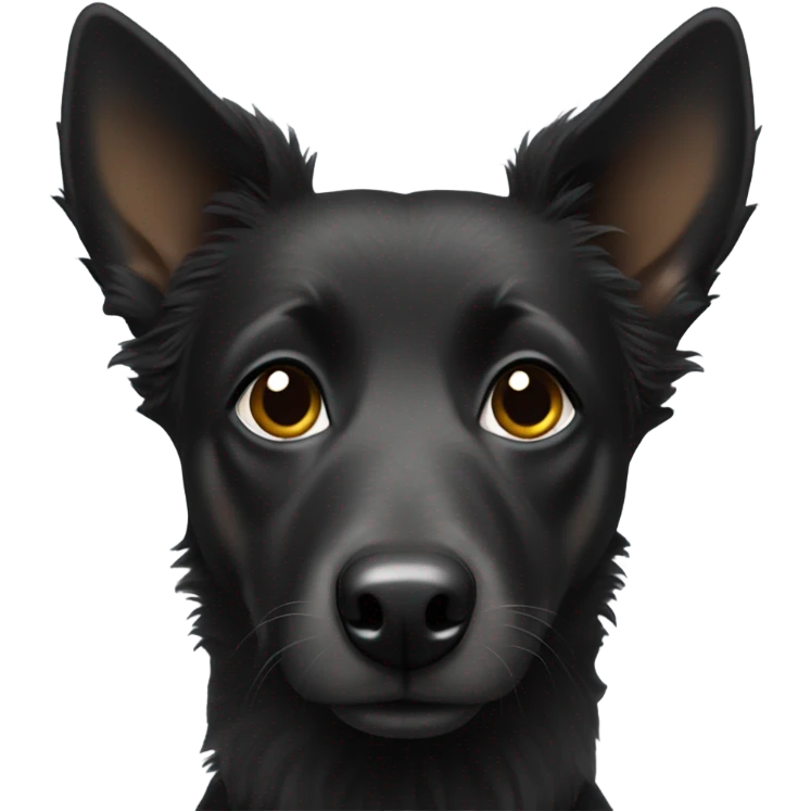 Black Mudi dog breed emoji