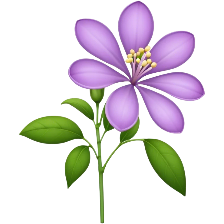 single lilac flower, straight stem emoji
