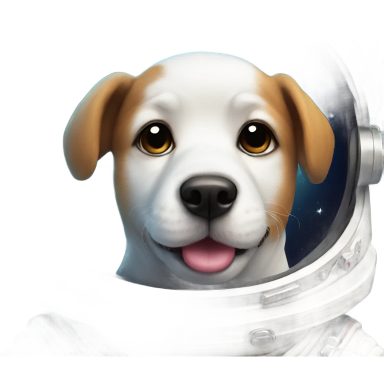 A cute dog astronaut emoji