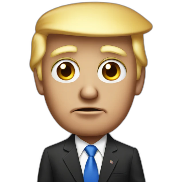 Donald trump with big eye emoji