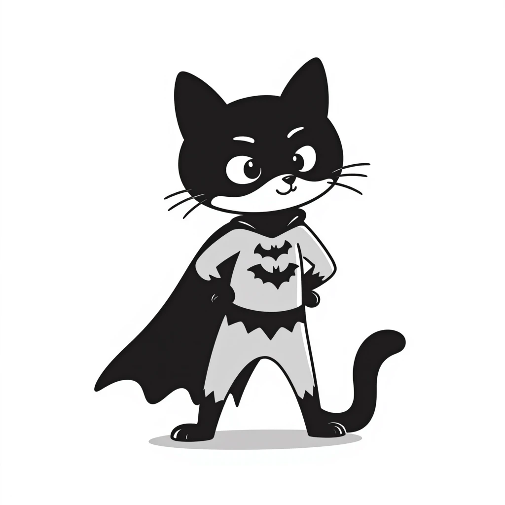 cat dressed as batman emoji
