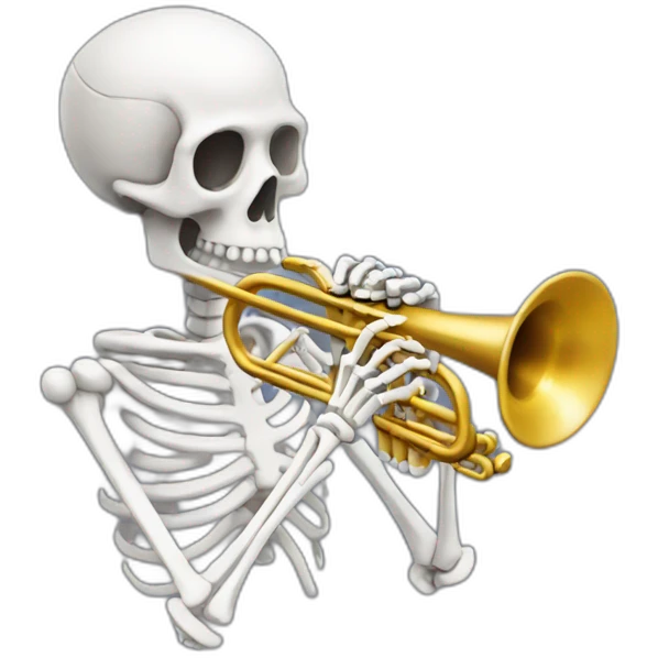 trumpet skeleton emoji