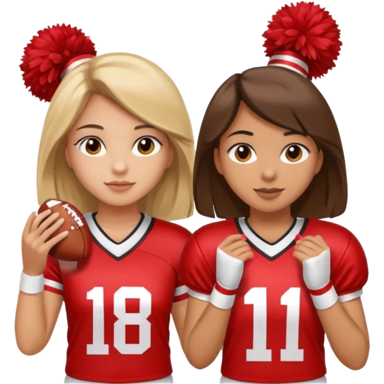 girlfriend supporting boyfriend at his american football game  emoji