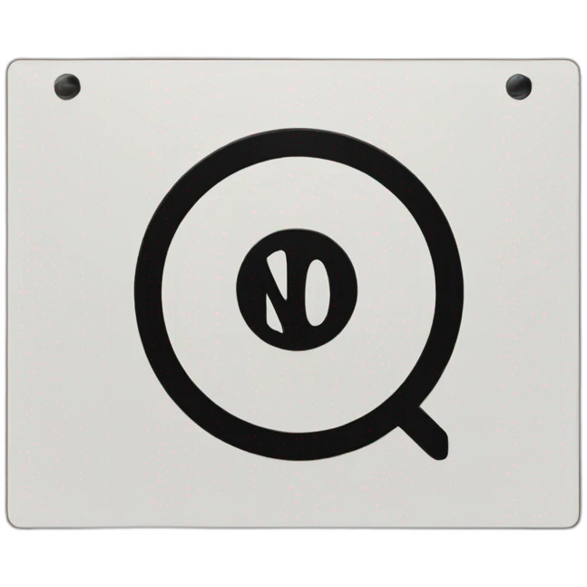 Written "no" on a sign emoji