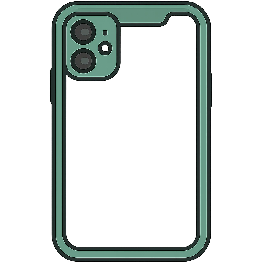 iPhone, minimalistic, green gold and white color scheme, clean lines emoji