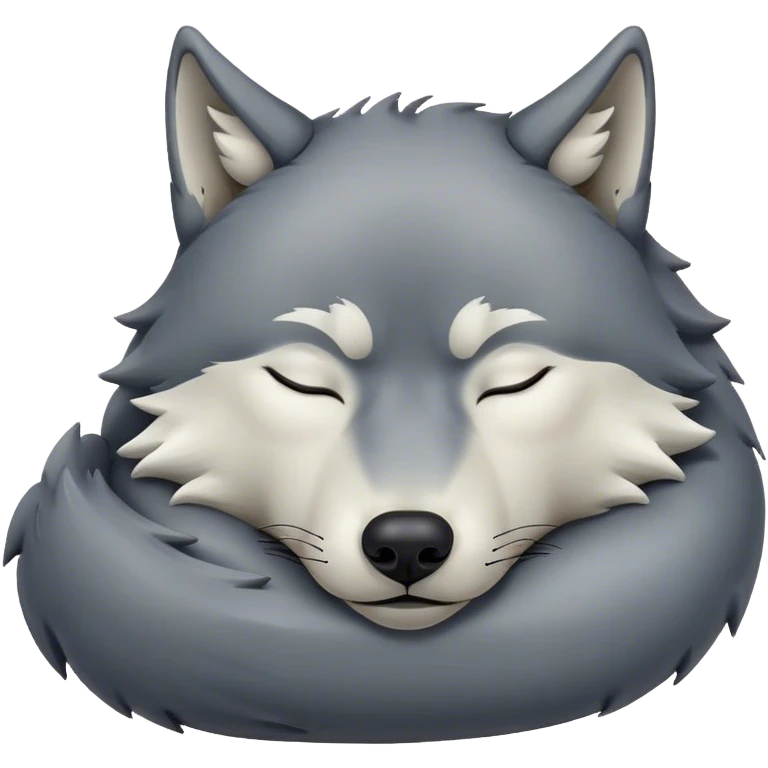 wolf sleeping emoji