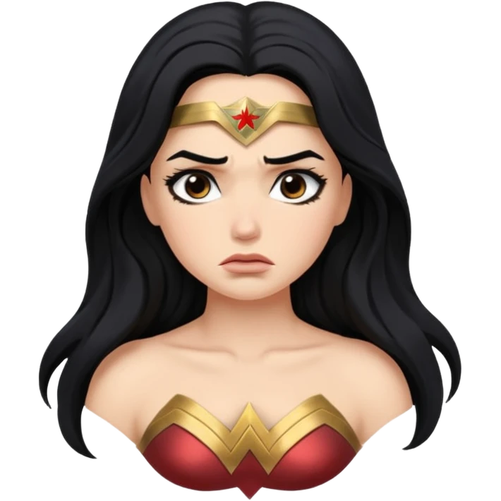 An wonder woman, sad

 emoji