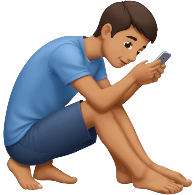 Man Sniffing his feet emoji