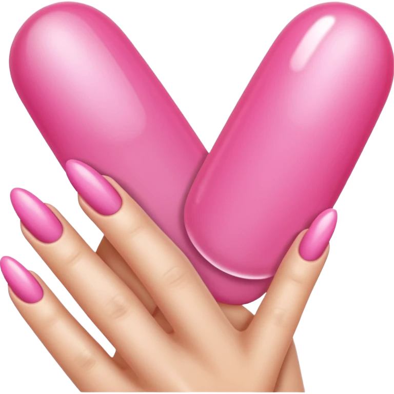 Long pink nails  emoji