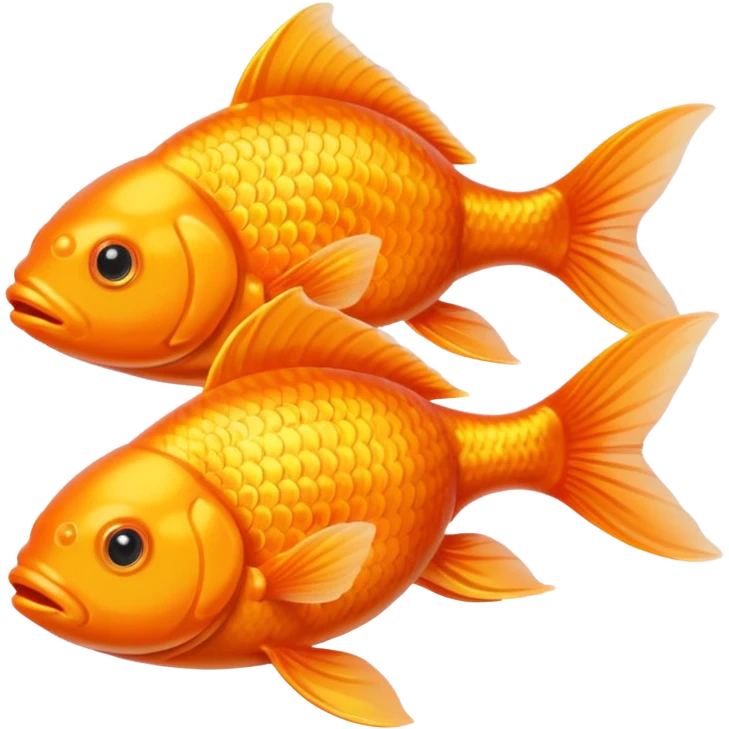 Two common goldfish emoji