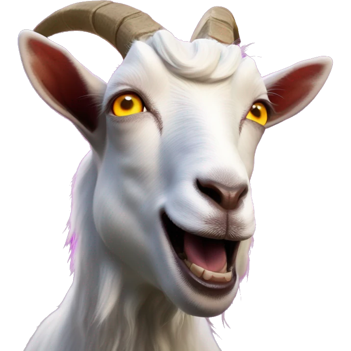 goat, laser eyes, screaming, neon laser emoji