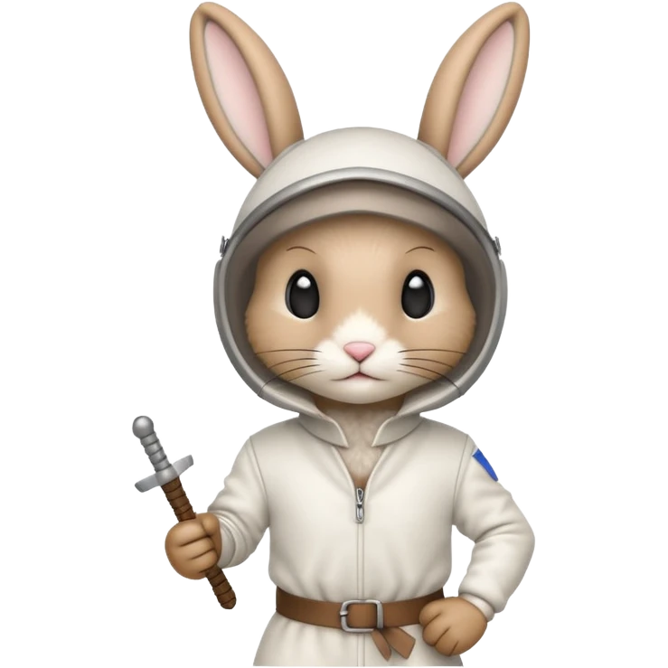 a fencing bunny emoji