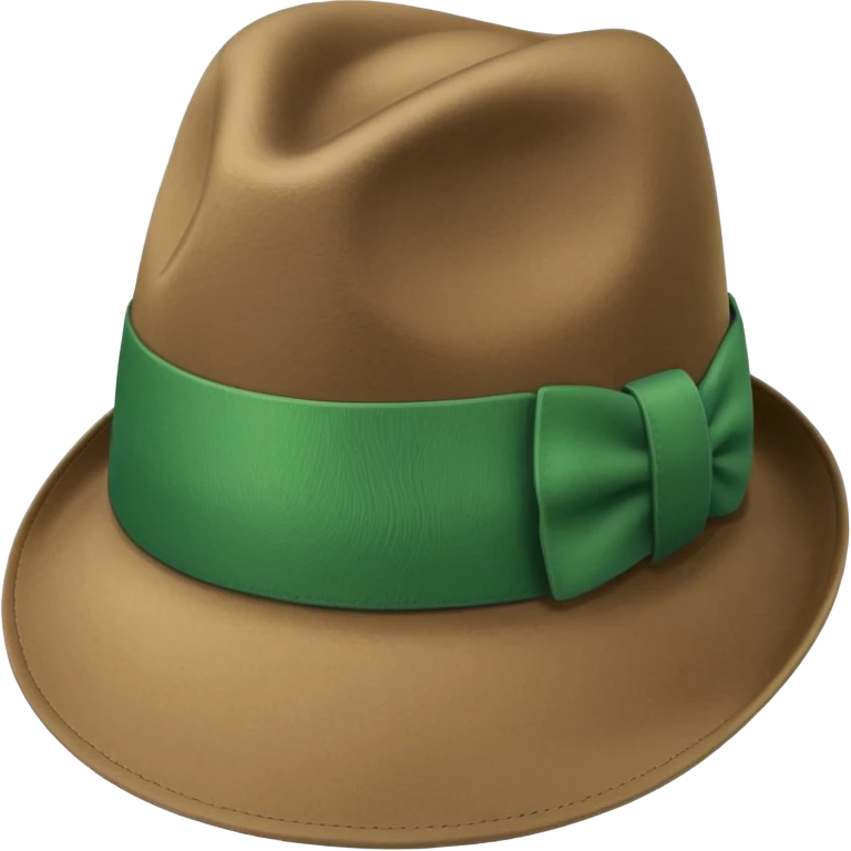 a fedora emoji with a green band emoji