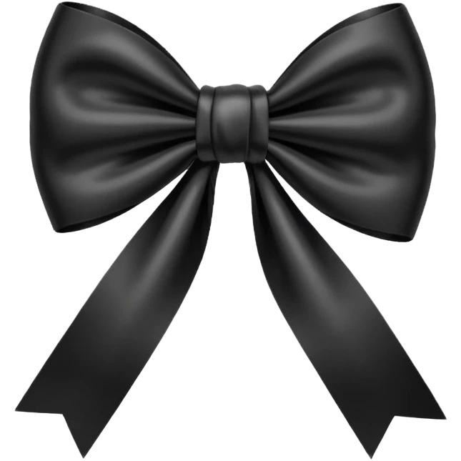 Black bow emoji