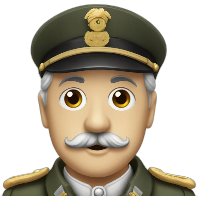 Charlie Chaplin in german military uniform emoji