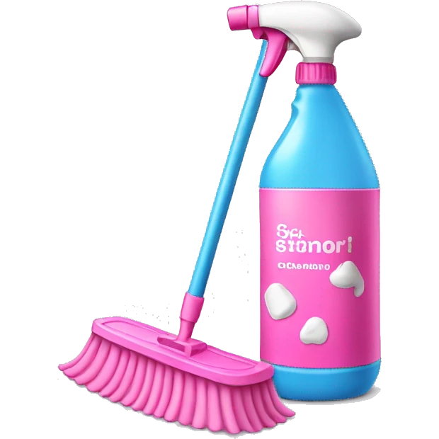 Pink cleaning product emoji