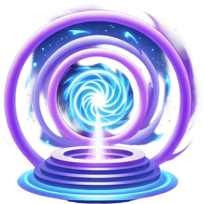 teleportation portal with swirling energy and glowing particles emoji