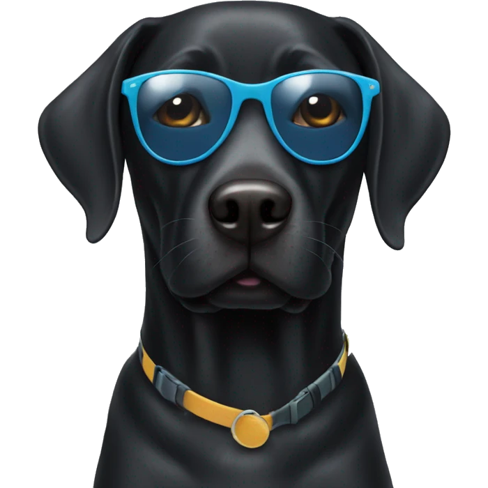 Black Labrador wearing sunglasses  emoji