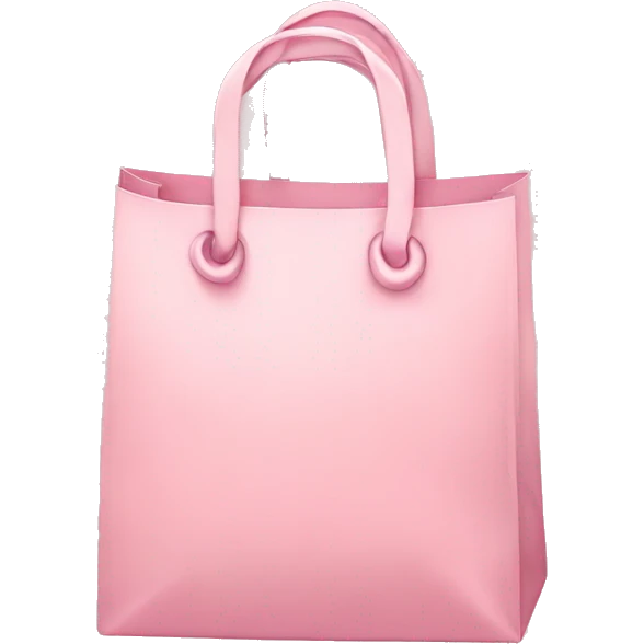 light pink shopping bag with bows emoji