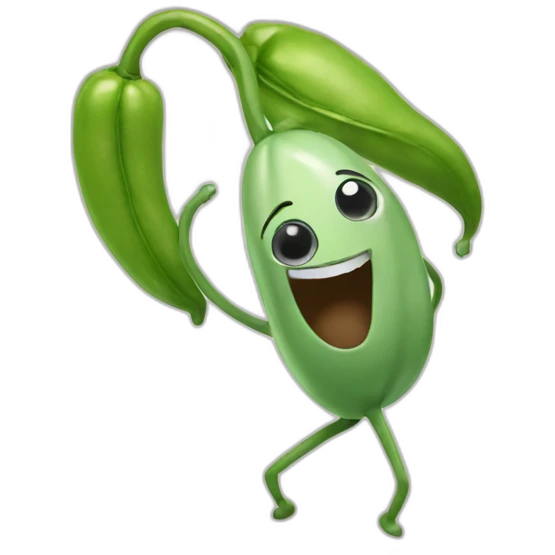 Dancing bean emoji