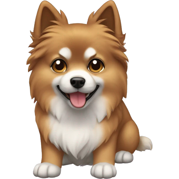 One spitz nain (ist the Little dog and this dog is black emoji