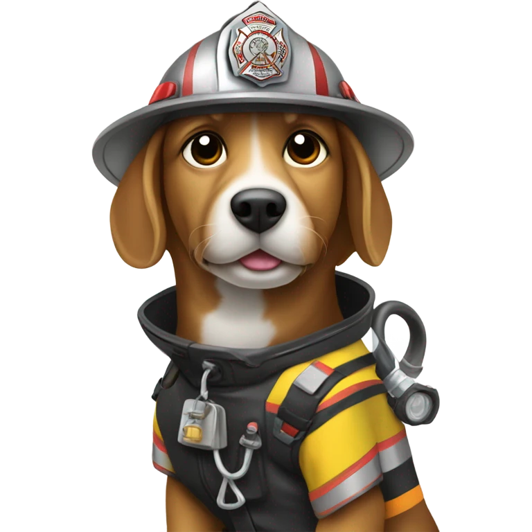 Firefighter dog emoji