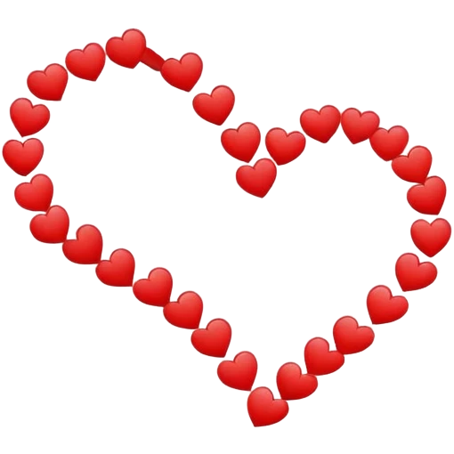 A dashed line in the shape of a heart connecting Indiana and South Carolina  emoji